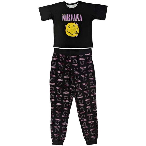 (ニルヴァーナ) Nirvana オフィシャル商品 レディース Xerox Smile パジャマ 半...