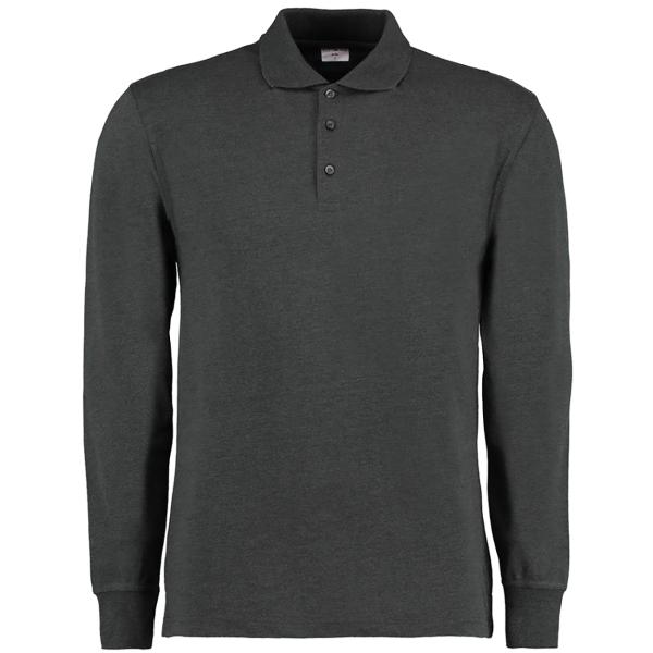 (カスタム・キット) Kustom Kit メンズ ポケット付き コットン 長袖ポロシャツ カジュア...