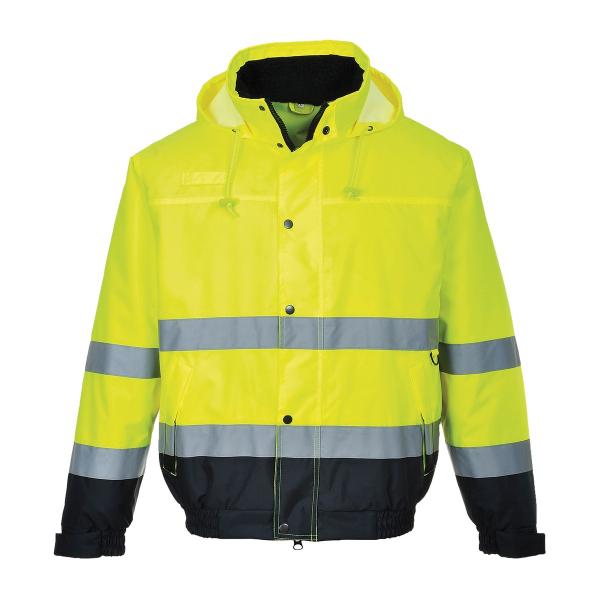 (ポートウエスト) Portwest メンズ 高視認性 夜光/蛍光/光反射 ハイビズセーフティーボマ...