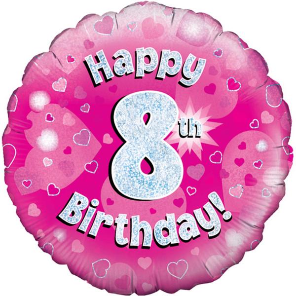 (オークツリー) Oaktree 18in/45cm 8歳 Happy Birthday ホログラフ...