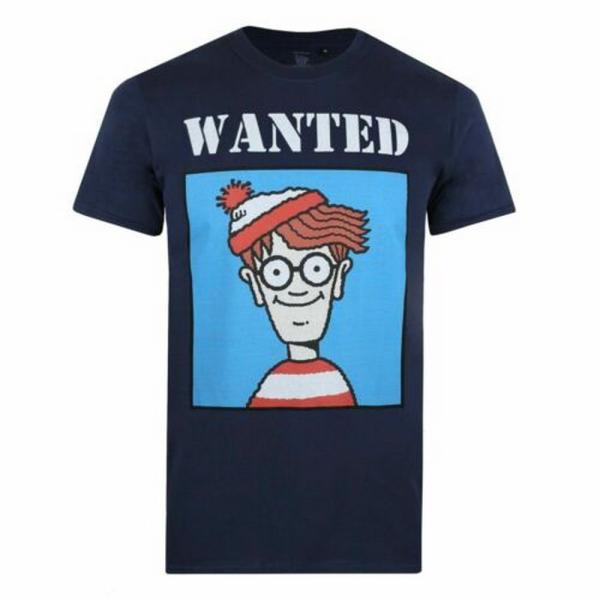 (ウォーリーをさがせ!) Wheres Wally? オフィシャル商品 メンズ Wanted Tシャ...