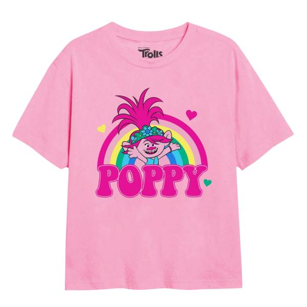 (トロールズ) Trolls オフィシャル商品 キッズ・子供用 ポピー レインボー 半袖 Tシャツ ...