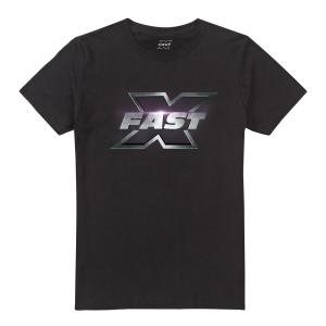 (ワイルド・スピード) Fast & Furious オフィシャル商品 メンズ メタルロゴ 半袖 Tシャツ トップス TV2545 (ブラック)｜pertemba