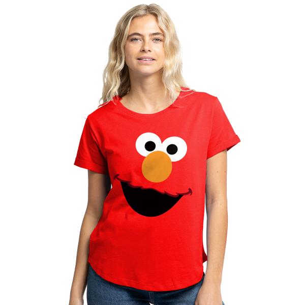 (セサミストリート) Sesame Street オフィシャル商品 レディース エルモ Tシャツ フ...