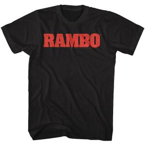 (ランボー) Rambo オフィシャル商品 メンズ ロゴ Tシャツ 半袖 トップス TV2973 (ブラック)｜pertemba