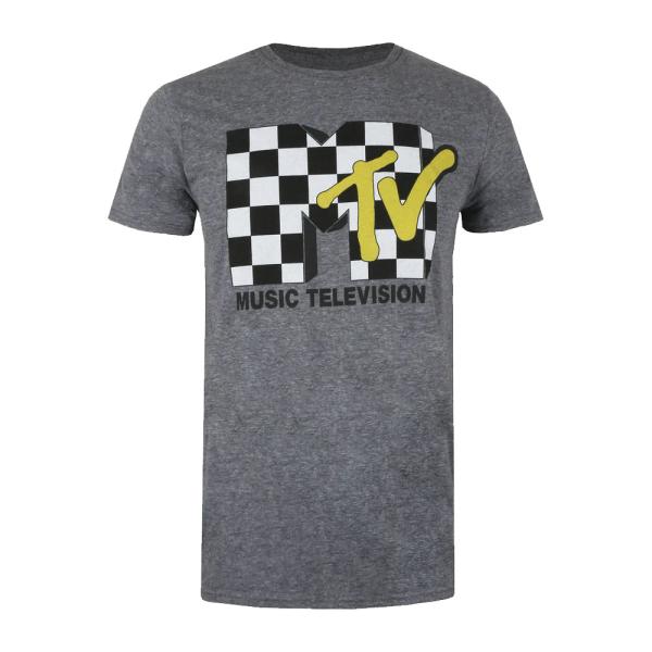 (エムティーヴィー) MTV オフィシャル商品 メンズ Checked Tシャツ ロゴ 半袖 トップ...