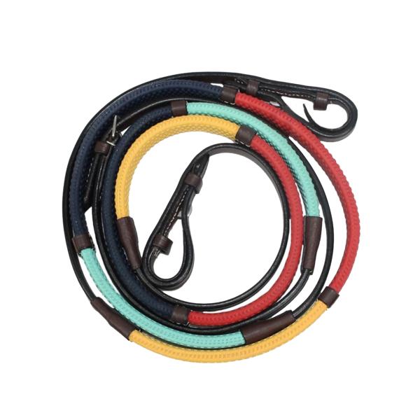 (キンケード) Kincade 馬用 レインボー 手綱 フックスタッド付き 馬具 乗馬 ホースライデ...