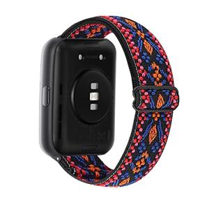 AiMaoo バンド Huawei Watch Fit 2 対応 交換バンド ナイロン スポーツバンド 柔らかい ストラップ サイズ調