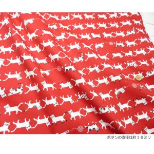生地 猫柄 108cm巾 コットンオックス≪き...の詳細画像4