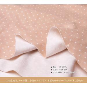 ニット 生地 約82cm巾 やわらか 水玉スム...の詳細画像3