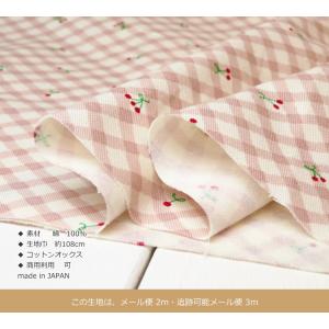 生地 さくらんぼ 108cm巾 コットンオック...の詳細画像3