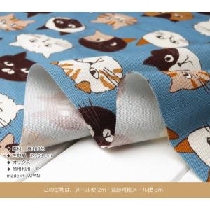 猫柄 生地 108cm巾 日本製 コットンオッ...の詳細画像2