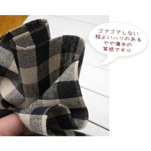 麻綿 チェック生地 【50cm単位】 ≪ブロッ...の詳細画像3