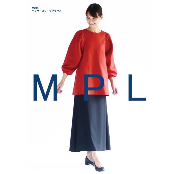 【大人服型紙】ギャザースリーブブラウス(M214)【パターン 型紙】Mパターン研究所　サンパターン