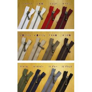 YKK・玉付きファスナー３０ｃｍ・ジッパー チャッ ク ポーチ ボールチェーンファスナー