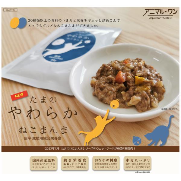 アニマルワン　猫用　たまのやわらかねこまんま 鯛とまぐろ　80g　キャット　猫　ドライフード　キャッ...