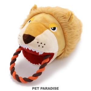 犬 おもちゃ ロープ ぬいぐるみ 丈夫 パペット 引っ張りっこ 音 噛む ペット 一緒に遊べる 玩具 トイ | ライオン パペットおもちゃ