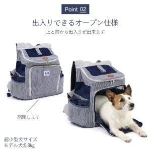 犬 キャリーバッグ 底板付き リュック Lee...の詳細画像4