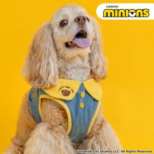 プレゼント対象 ミニオン犬ハーネス襟付きデニム風...の商品画像