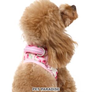 ハーネス 犬 反射 セール おしゃれ ブランド 小型犬 〔ＳＳ〜Ｓ〕 簡単装着 脱げない 散歩 猫 いちご | やさしい ハーネス 苺 メール便可 返品不可