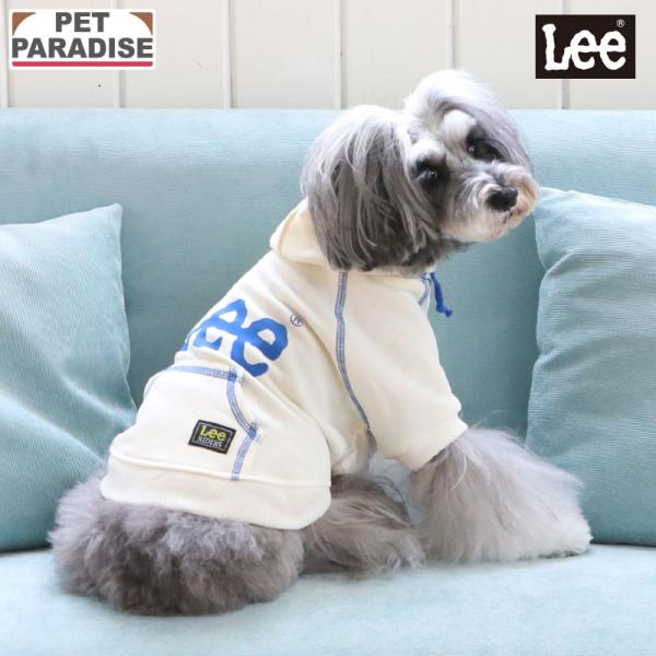 Ｌｅｅ 犬 服 春 ステッチ パーカー 小型犬 | ホワイト ブランド カジュアル おしゃれ かわい...