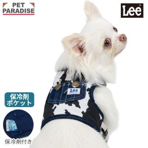 Ｌｅｅ 犬 ハーネス リード クール 牛柄 小型犬 ３Ｓ | ブラック ひんやり 夏 保冷剤 おでかけ お出かけ お散歩 おさんぽ おしゃれ かわいい