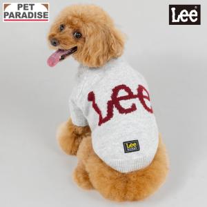 P5倍 犬服 冬 Ｌｅｅ ニット セーター 小型犬 グレー | 犬の服 ドッグウェア ブランド カジュアル おしゃれ かっこいい モヘアロゴニット