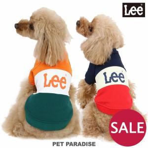 犬 服 秋冬 着せやすい おしゃれ 猫  ブランド リー lee Lee   トレーナー トリコロール 紺 橙 メール便可