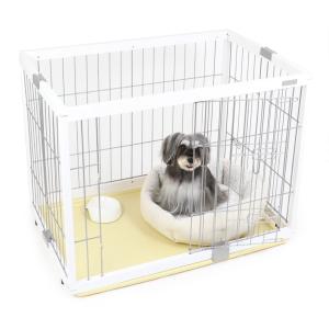 ペット サークル 木製 折り畳み 室内 フェンス ケージ おしゃれ 犬 ペット用 トレイ付 サークル ホワイト 送料無料 445 ペットパラダイス 通販 Yahoo ショッピング