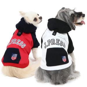 犬 服 冬 着せやすい おしゃれ ブランド 猫 小型犬 暖かい 裏起毛 スウェット 全開 パーカー J Press カレッジ メール便可 ペットパラダイス 通販 Yahoo ショッピング