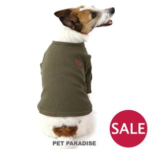 犬 服 冬 おしゃれ ブランド カーキ 〔小型犬〕 | 猫 J.PRESS Tシャツ ワッフル生地の商品画像