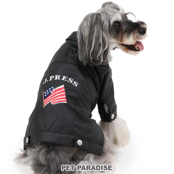 J.PRESS 犬 服 秋冬 ジャケット 合成皮革 ブラック 小型犬 | お出かけ お散歩 おしゃれ...
