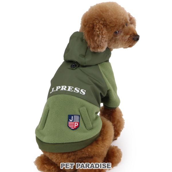 J.PRESS 犬 服 秋冬 パーカー ボア 小型犬 | ウィンドパーカー 暖かい お出かけ お散歩...