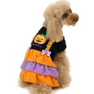 ペット ハロウィン セール 犬 猫 コスプレ コスチューム 衣装 なりきり パンプキン 小型犬 超小型犬 | かぼちゃ ワンピース 〔小型犬〕 返品不可
