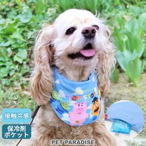 犬 猫 夏服 クールネック バンダナ 保冷剤 〔 中型犬 〕 暑さ対策 クール 冷感 夏用 服 ひんやり| ディズニー トイ・ストーリー 雲柄 メール便可｜pet-para