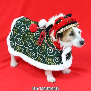 犬 服 獅子舞 冬 着せやすい コスプレ なりきり服 おしゃれ ブランド 猫  年賀状 お正月 初詣 お祭り   2023年 獅子舞 コート