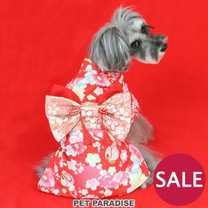 犬 服 着物 おしゃれ 着せやすい  年賀状 結婚式 七五三 正月 お祝い 晴れ着 コスプレ   着物 梅柄