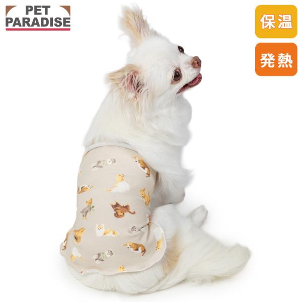 犬 服 冬 makokoro 犬柄 ペティヒート 腹巻 小型犬 |ウェルネス 保温 暖かい 防寒 防...