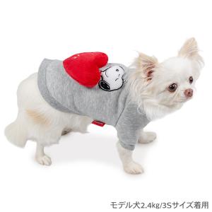 スヌーピー 犬 服 春 ビッグラブ トレーナー...の詳細画像1