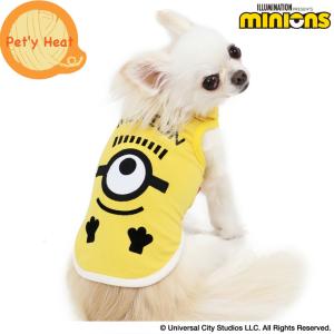 犬 服 冬 着せやすい セール 薄手 おしゃれ ブランド 猫 〔 小型犬 〕 暖かい | ミニオン ペティヒート タンクトップ メール便可 返品不可
