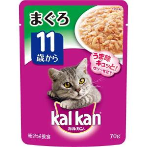 マース カルカンパウチ ゼリー仕立て 11歳から まぐろ 70g（猫用ウェット パウチ）｜pet-ppt