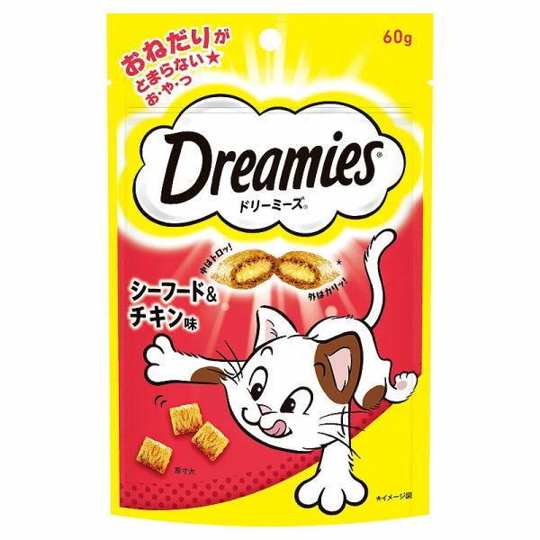 マース ドリーミーズ シーフード＆チキン味 60g（猫用おやつ スナック Dreamies）