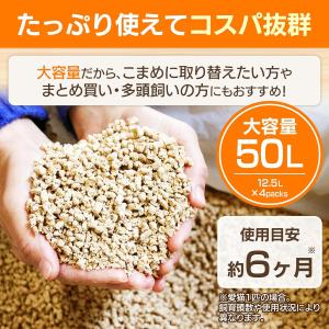 猫砂 ひのき猫砂(50L) 流せる ひのき 消臭の詳細画像3