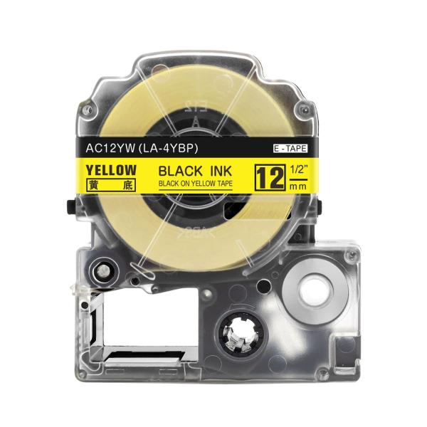 キングジム テプラPRO 用 互換 テープ カートリッジ 12mm SC12YW 対応 SC12Yの...