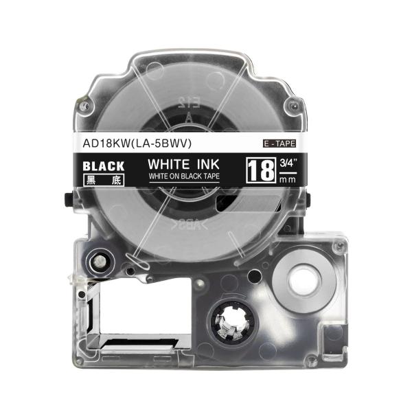 キングジム テプラPRO 用 互換 テープ カートリッジ 18mm SD18K 対応 強粘着 黒地 ...