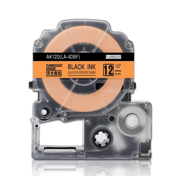 キングジム テプラPRO 用 互換 テープ カートリッジ 12mm SK12D 対応 蛍光ラベル オ...