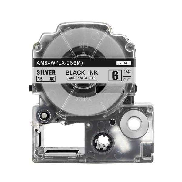 キングジム テプラPRO 用 互換 テープ カートリッジ 6mm オリジナル SM6X 対応 強粘着...