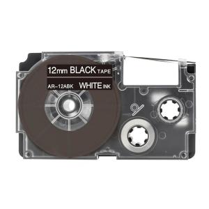 XR-12ABK 対応 カシオ ネームランド 用 互換 テープ カートリッジ 12mm 黒地 白文字