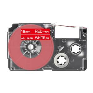 XR-18ARD 対応 カシオ ネームランド 用 互換 テープ カートリッジ 18mm 赤地 白文字