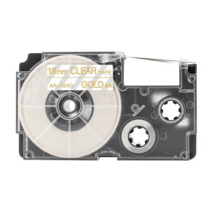 XR-18XG 対応 カシオ ネームランド 用 互換 テープ カートリッジ 18mm 透明地 金文字